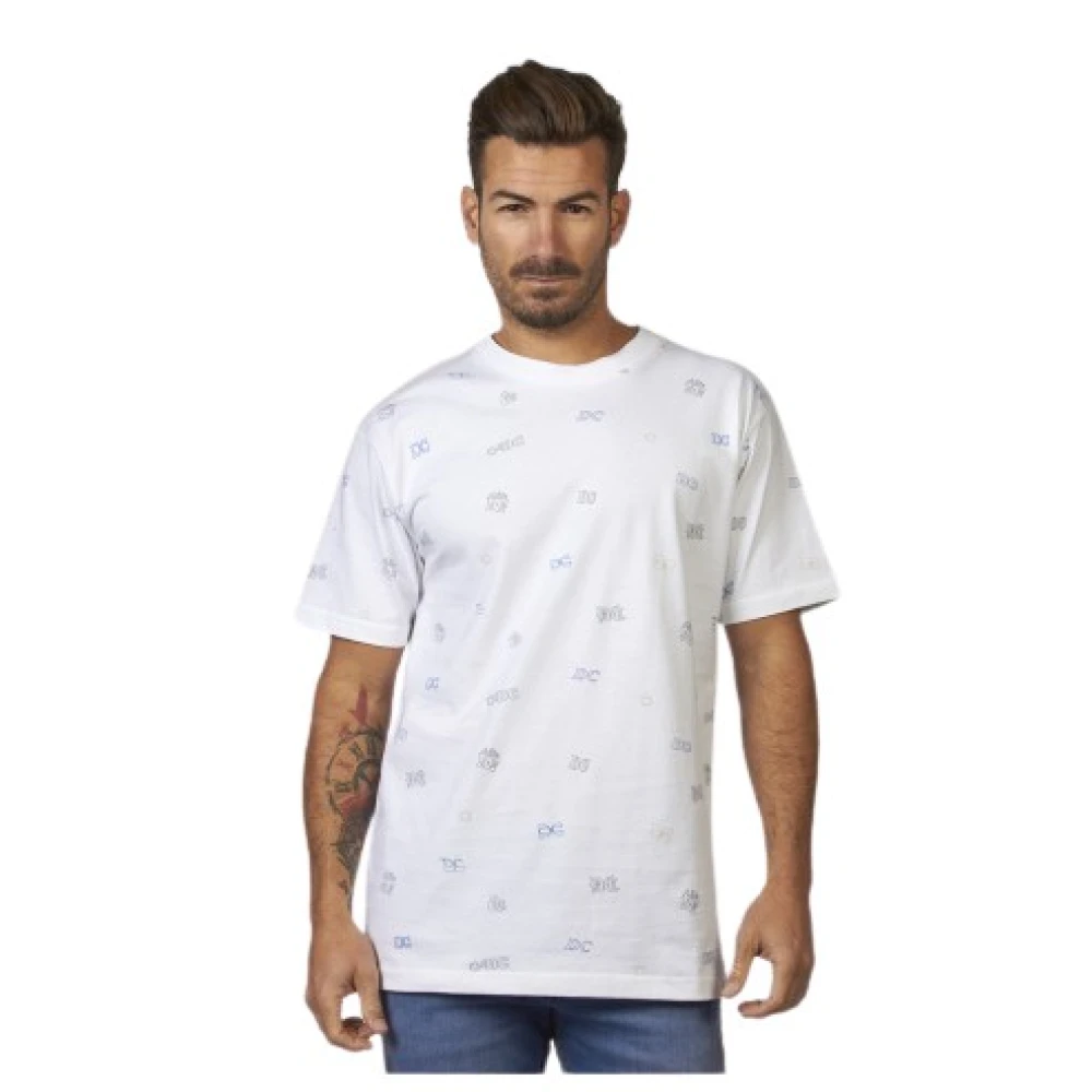 DC Shoes Heren T-shirt met korte mouwen en all-over print White Heren