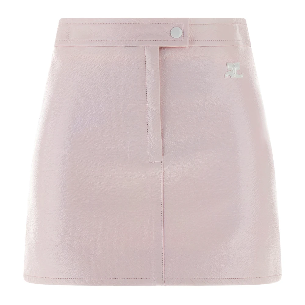 Courrèges Women's Pink Short Skirts, S, Reedition Vinyl Mini Skirt