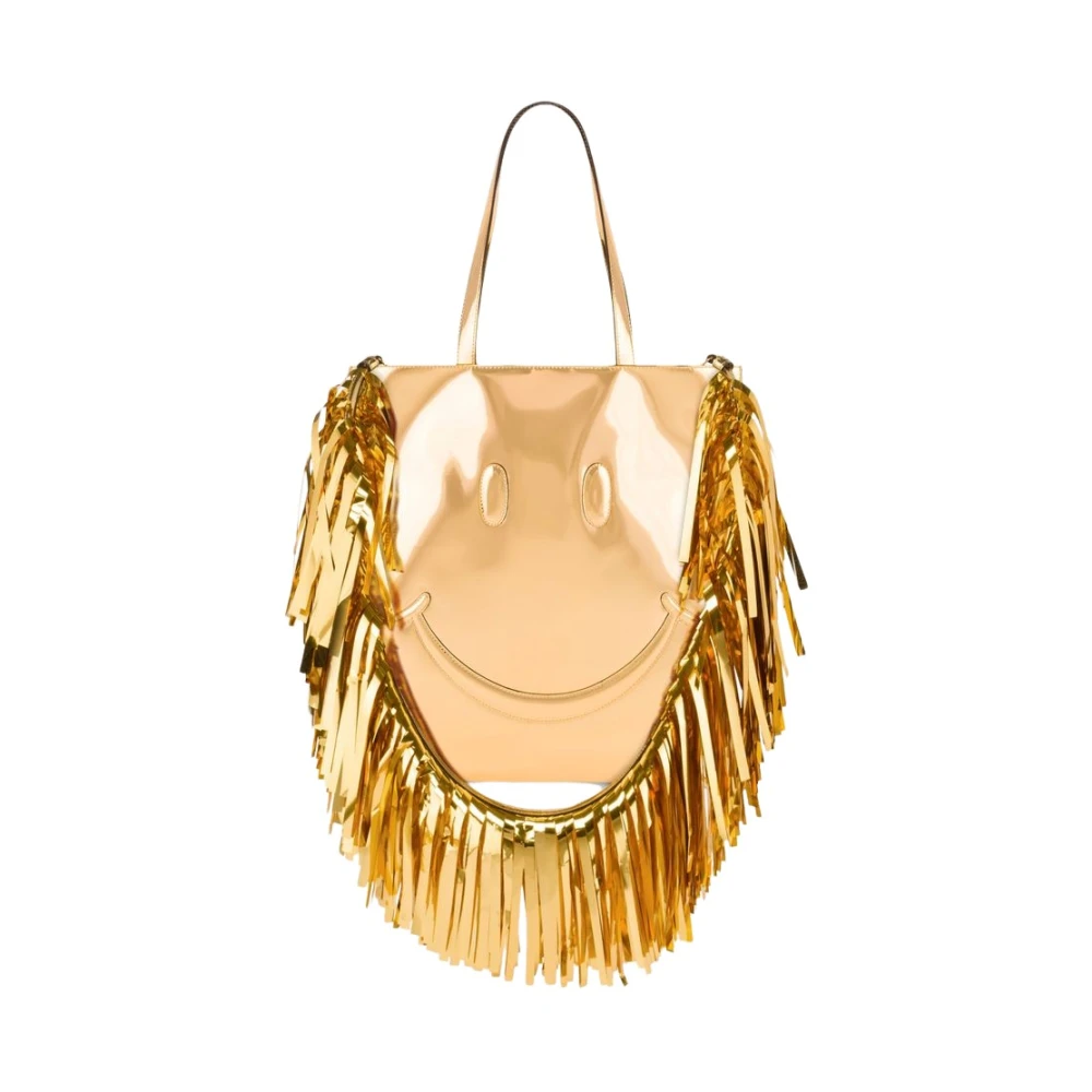Moschino Women's Yellow Smiley® Mirror Effect Tote