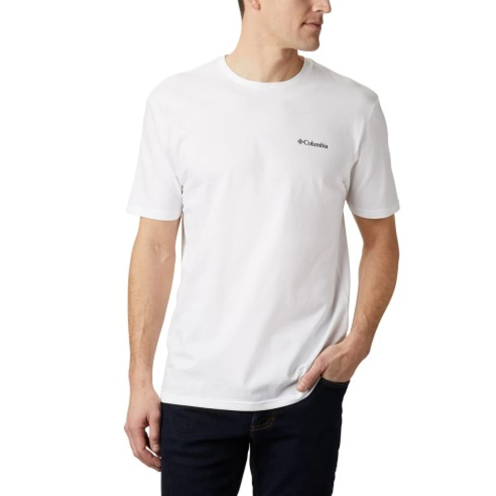 Columbia Heren Katoenen T-Shirt White Heren