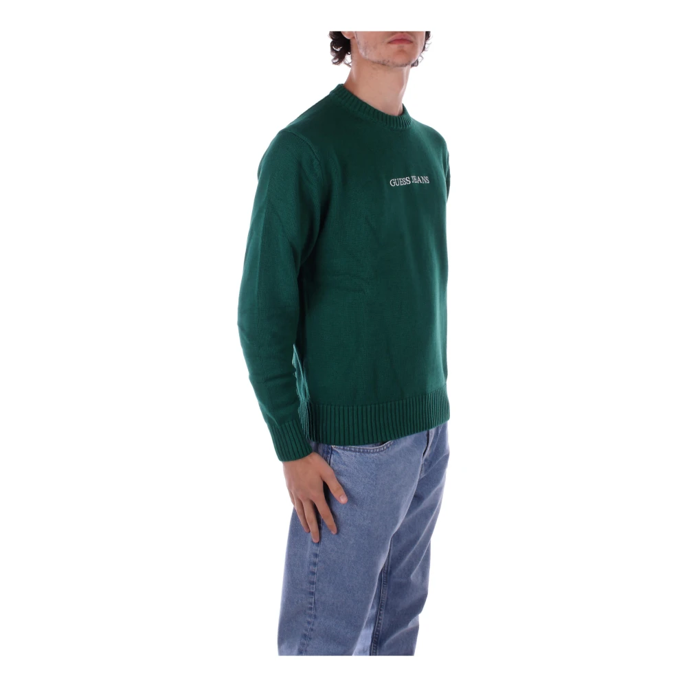 Guess Groene Logo Front Sweater Katoen Green Heren