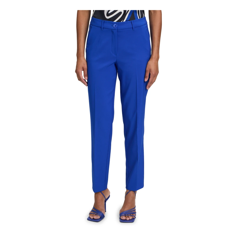 Betty Barclay Klassieke zakelijke broek met vouw Blue Dames