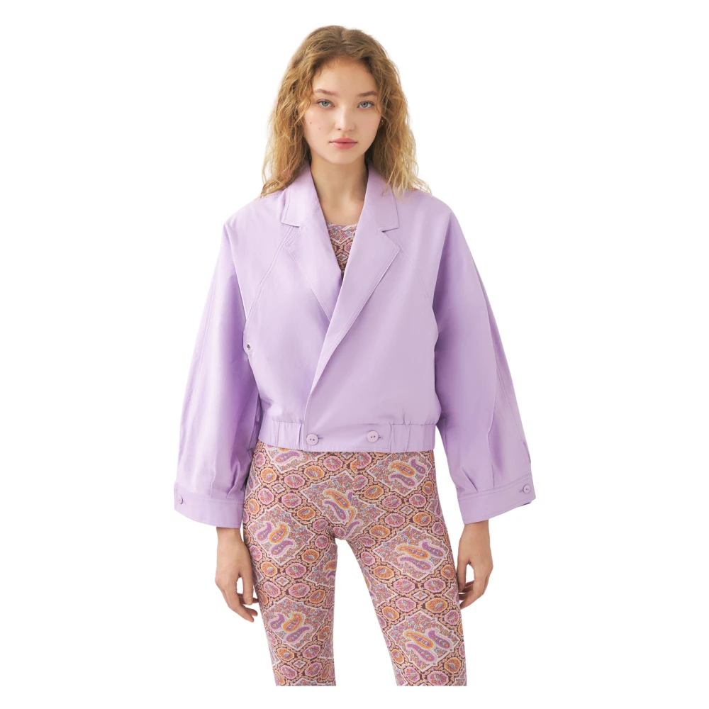Antik batik Bloemrijk geborduurd jasje Kimi Purple Dames