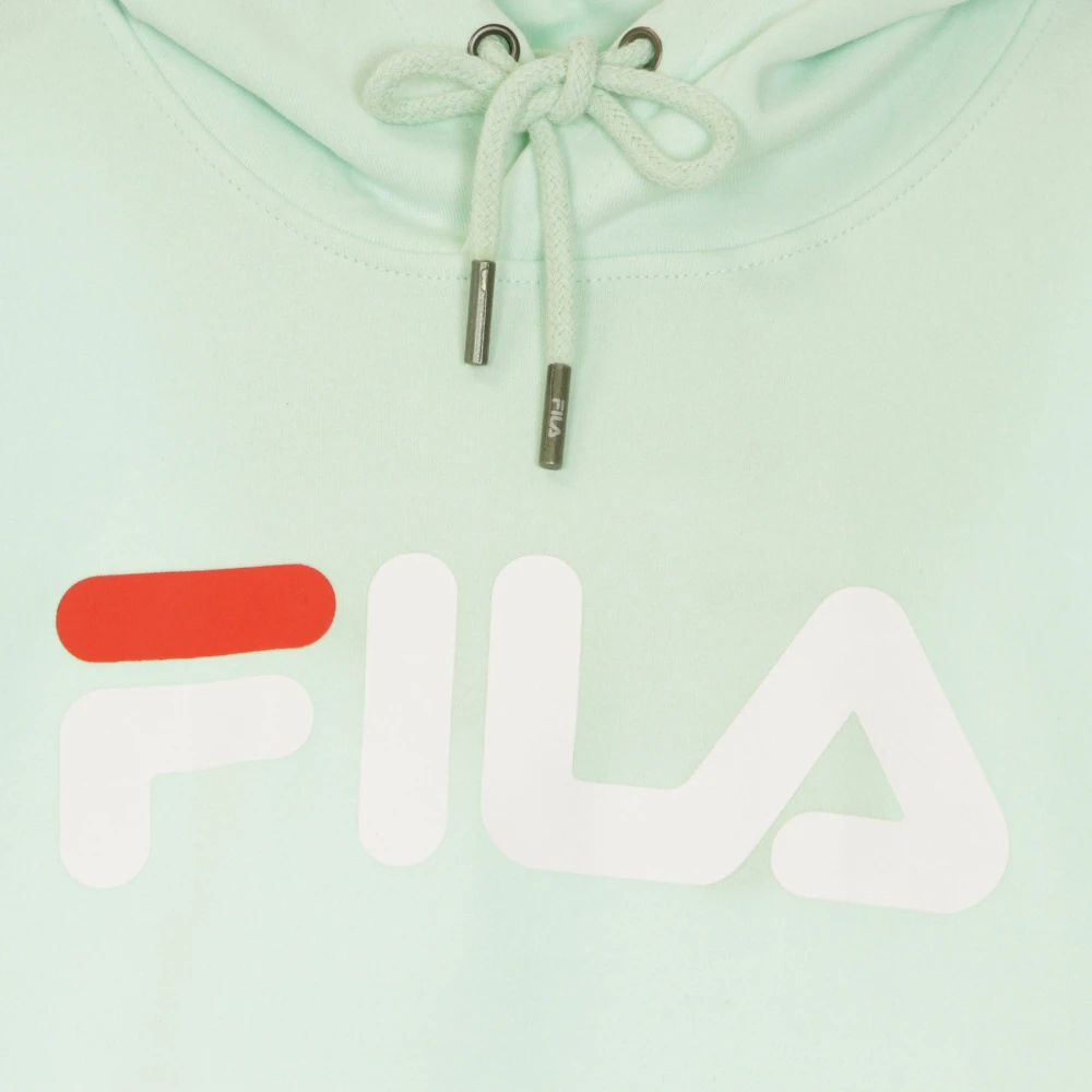 Fila Dusty Aqua Kangaroo Hoodie Lange Mouw Blue Heren