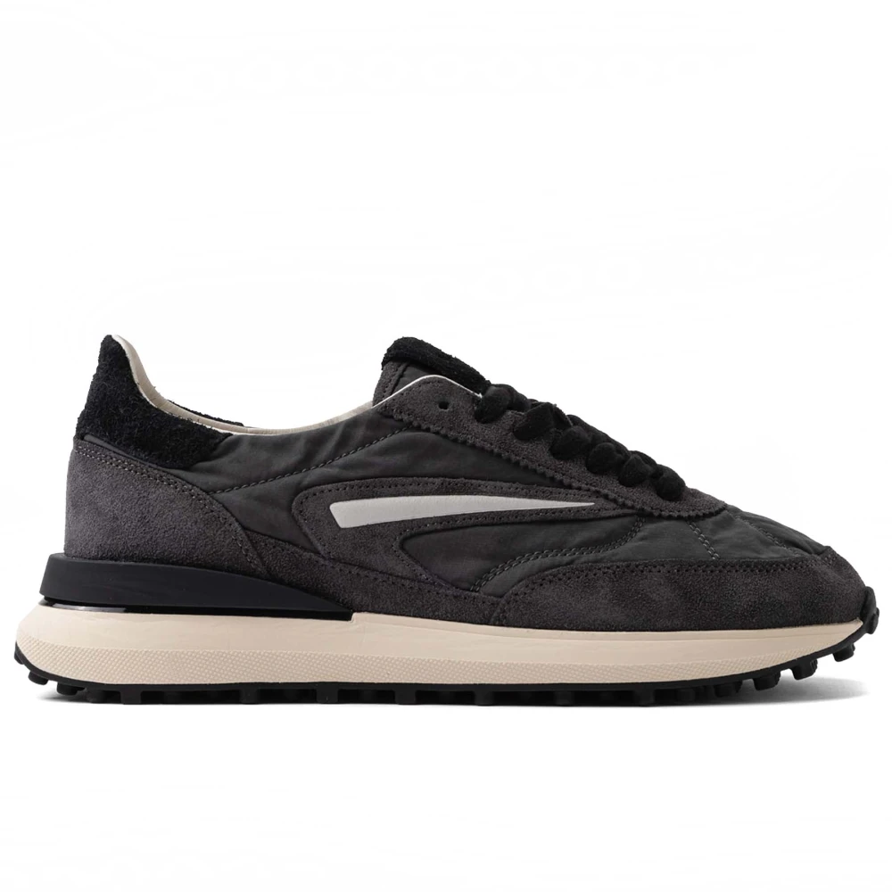 D.a.t.e. Men's Gray Sneakers, 5 Uk, Low-Top Trainers Nylon Suede