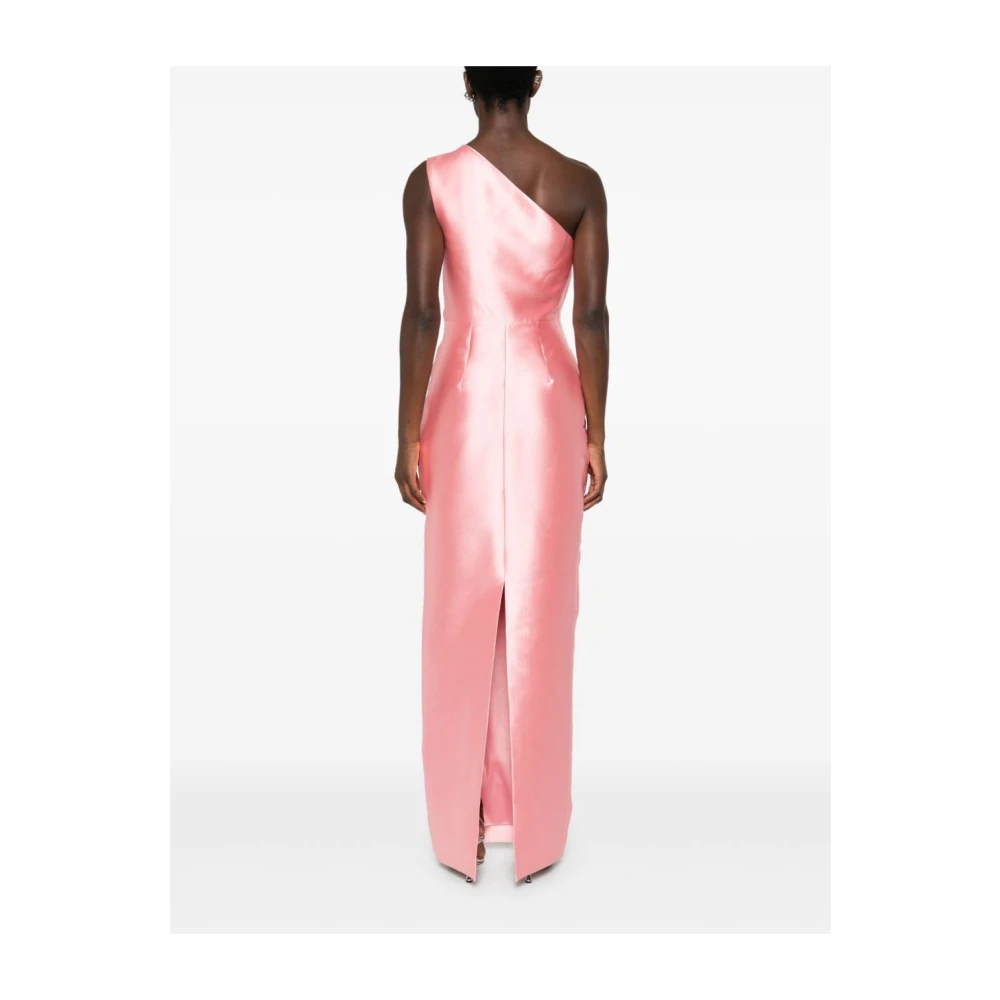 Solace London Roze One-Shoulder Maxi Jurk Pink Dames