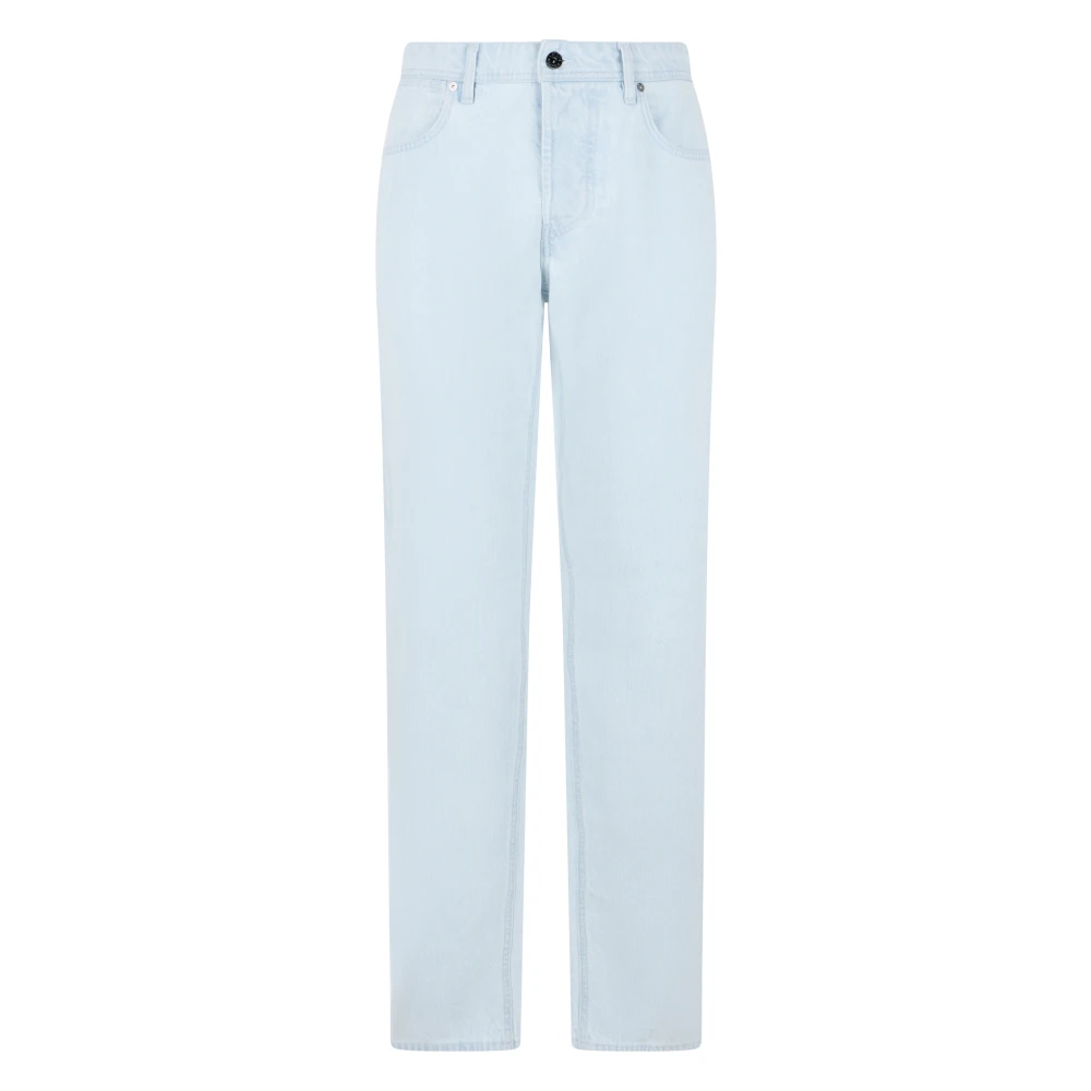 Stone Island Blue Straight Fit Jeans, Male, W34, Regular Straight-Fit Five-Pocket Jeans