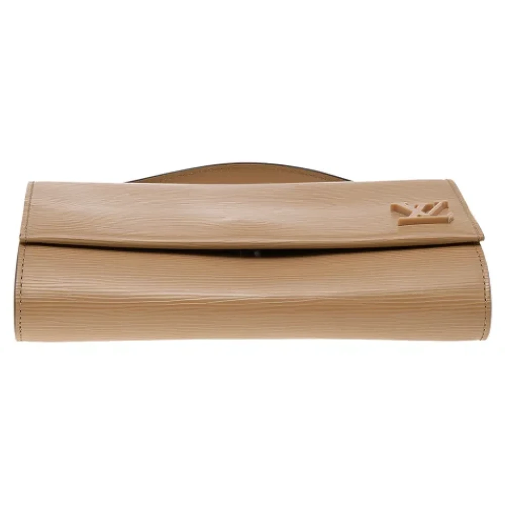 Louis Vuitton Vintage Pre-owned Leather clutches Beige Dames