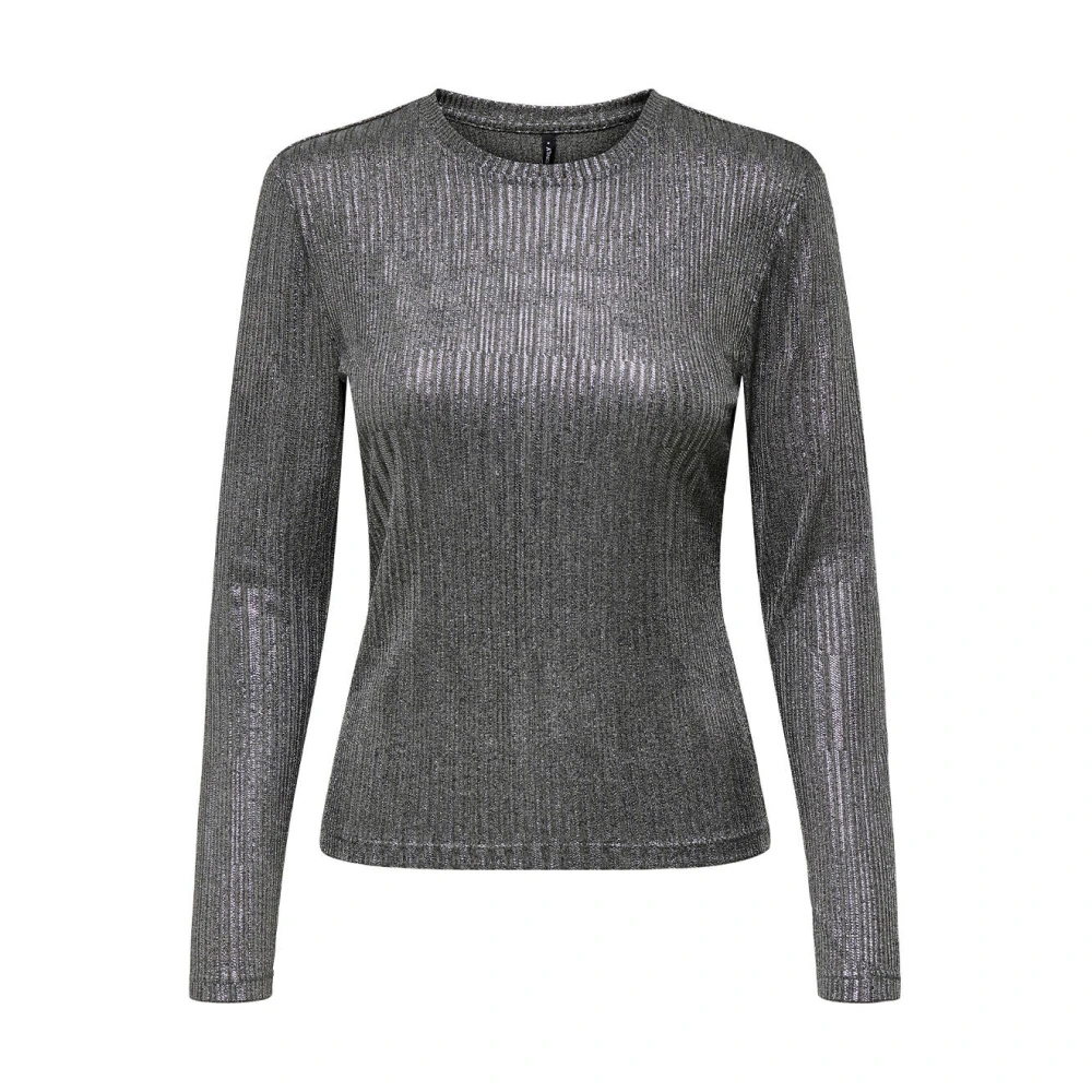 Only Leven Lange Mouw Top Gray Dames