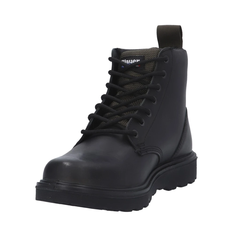 Blauer Veterschoen Enkellaars F3Guantanamo6 Oil Black Heren