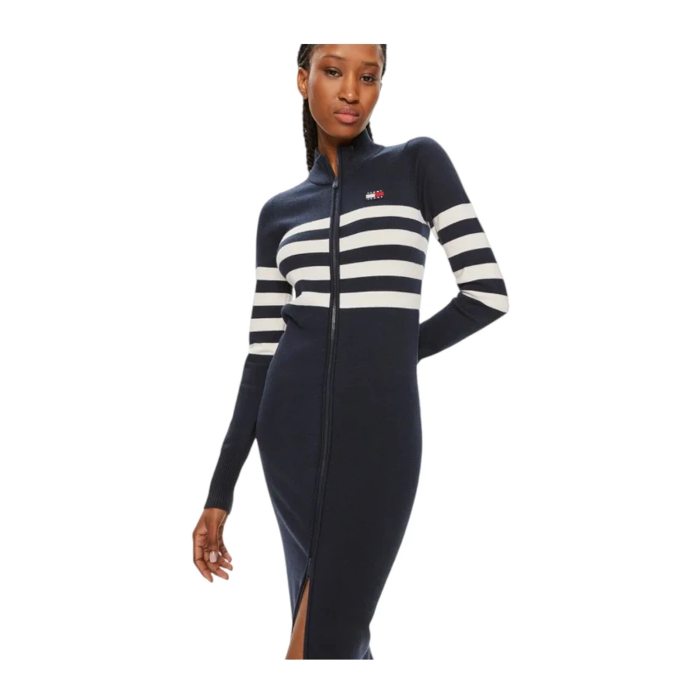 Tommy Jeans Elegante Midi Jurk Blue Dames