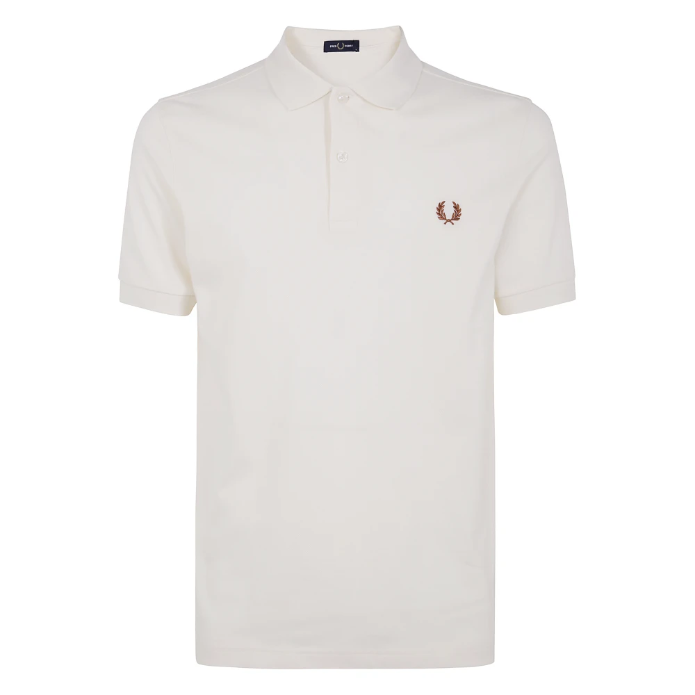 Fred Perry Ecru Marmelade Plain Shirt White Heren