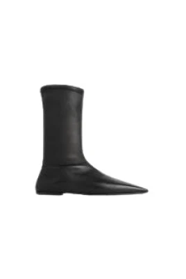 The Sock Leather Ankle Boot