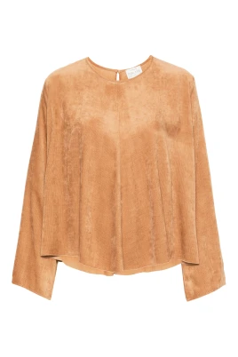 Matte Corduroy Långärmad Topp