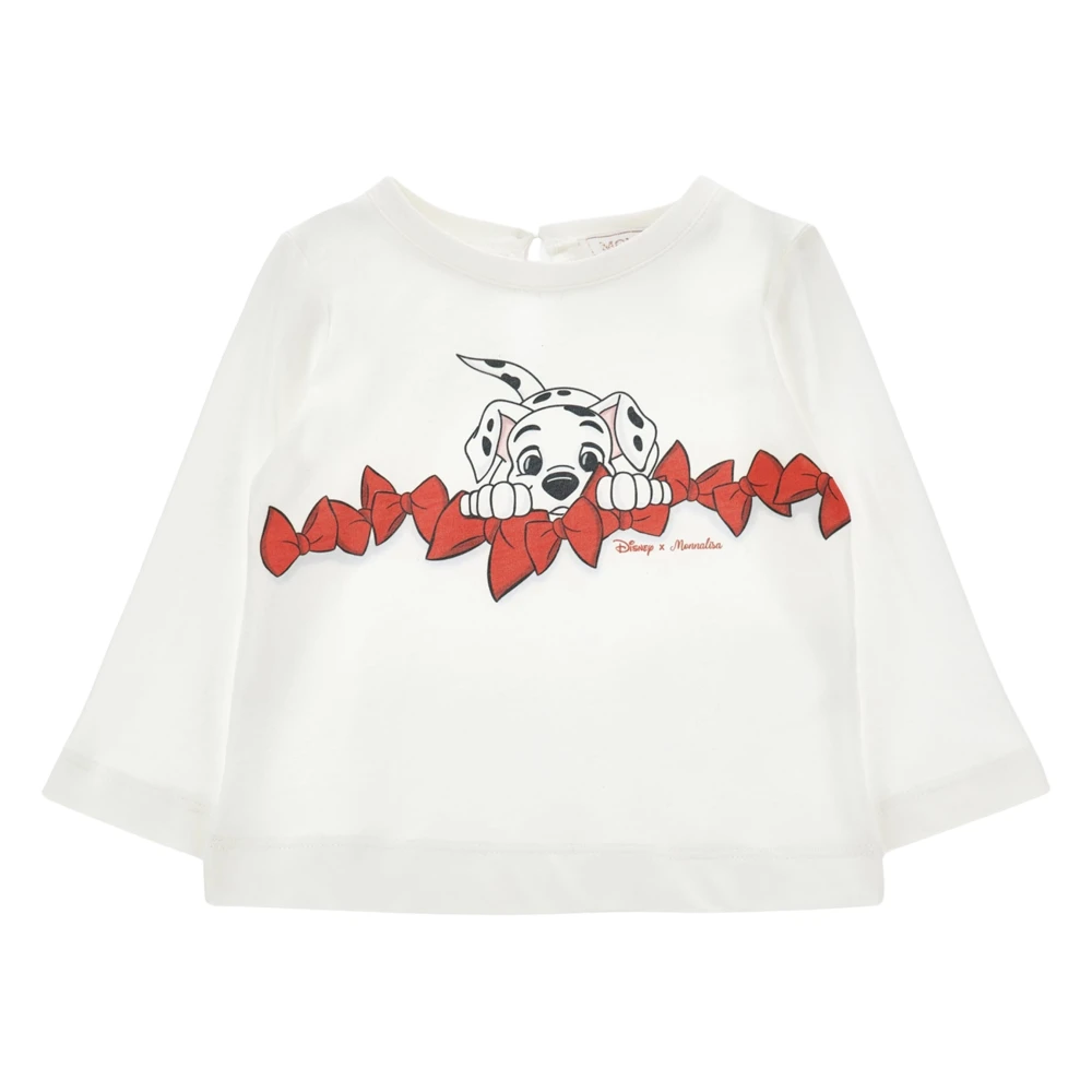 Monnalisa , Kids Short Sleeve T-Shirts, Female, Beige, 3 Y, Disney 101 Dalmatians T-Shirt
