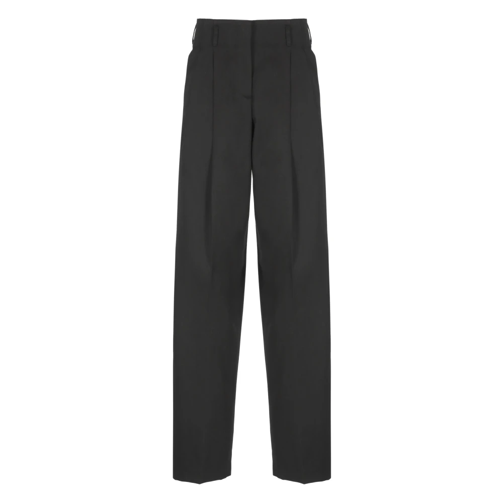Golden Goose Zwarte wollen broek met sterdetail Black Dames