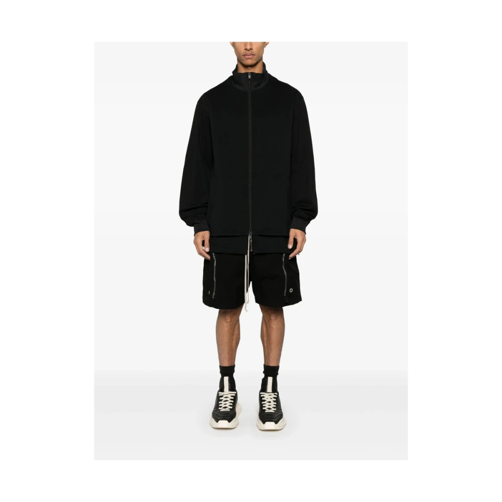 Y-3 Zwarte Sweatshirt met Ritssluiting en Afneembare Panelen Black Heren