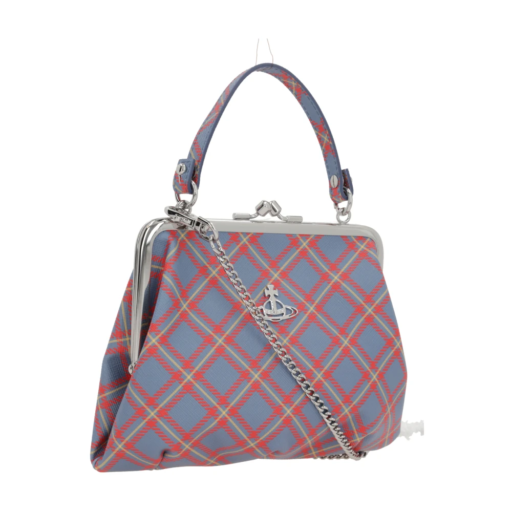 Vivienne Westwood Tartan Eco-lederen Handtas met Kettingriem Multicolor Dames