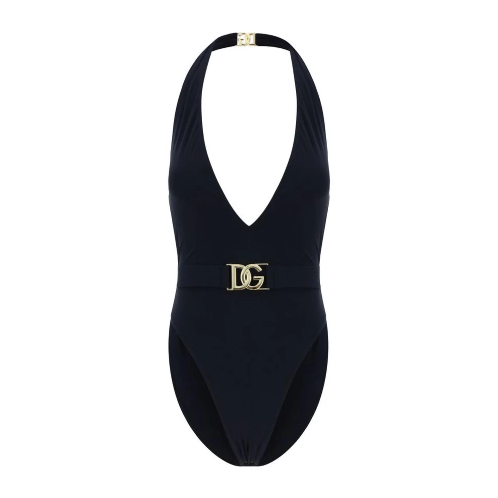 Dolce & Gabbana Amerikaanse stijl V-hals badpak Black Dames