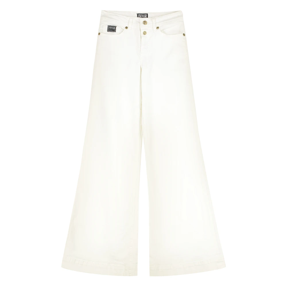 Versace Jeans Couture Women's White Wide Jeans, W30, Wide-Leg Jeans