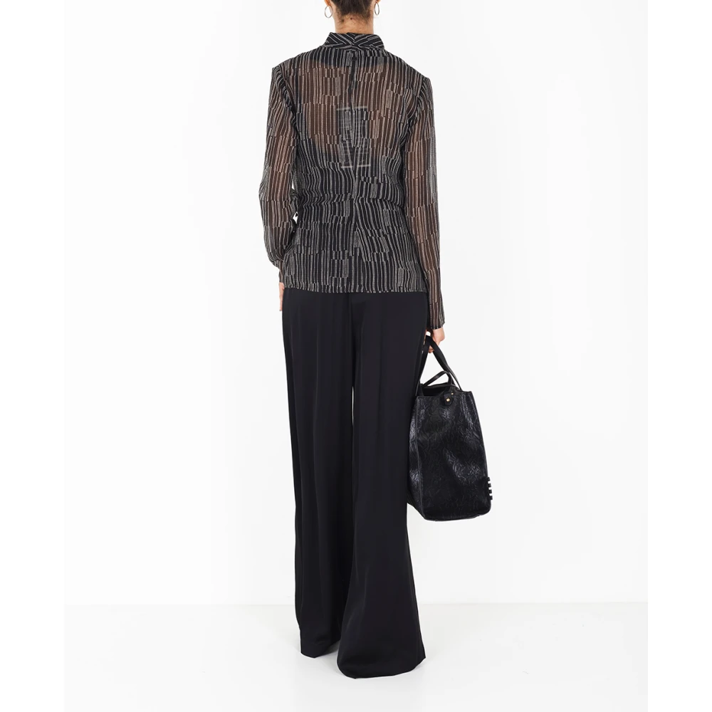 Manila Grace Gekruiste blouse Black Dames