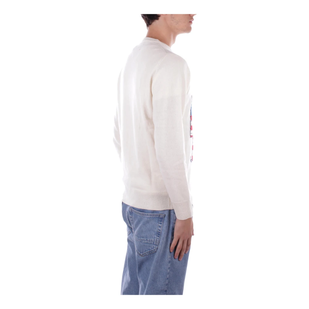 Saint Barth Crème Logo Front Sweater Beige Heren