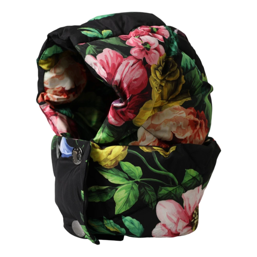 Dolce & Gabbana Zwarte bloemenprint wikkelhoed Multicolor Dames