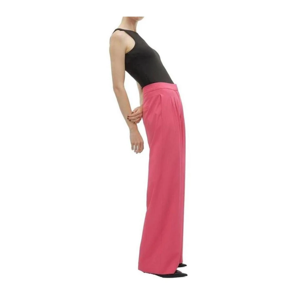 Vero Moda Roze Palazzo Broek met Elastaan Pink Dames