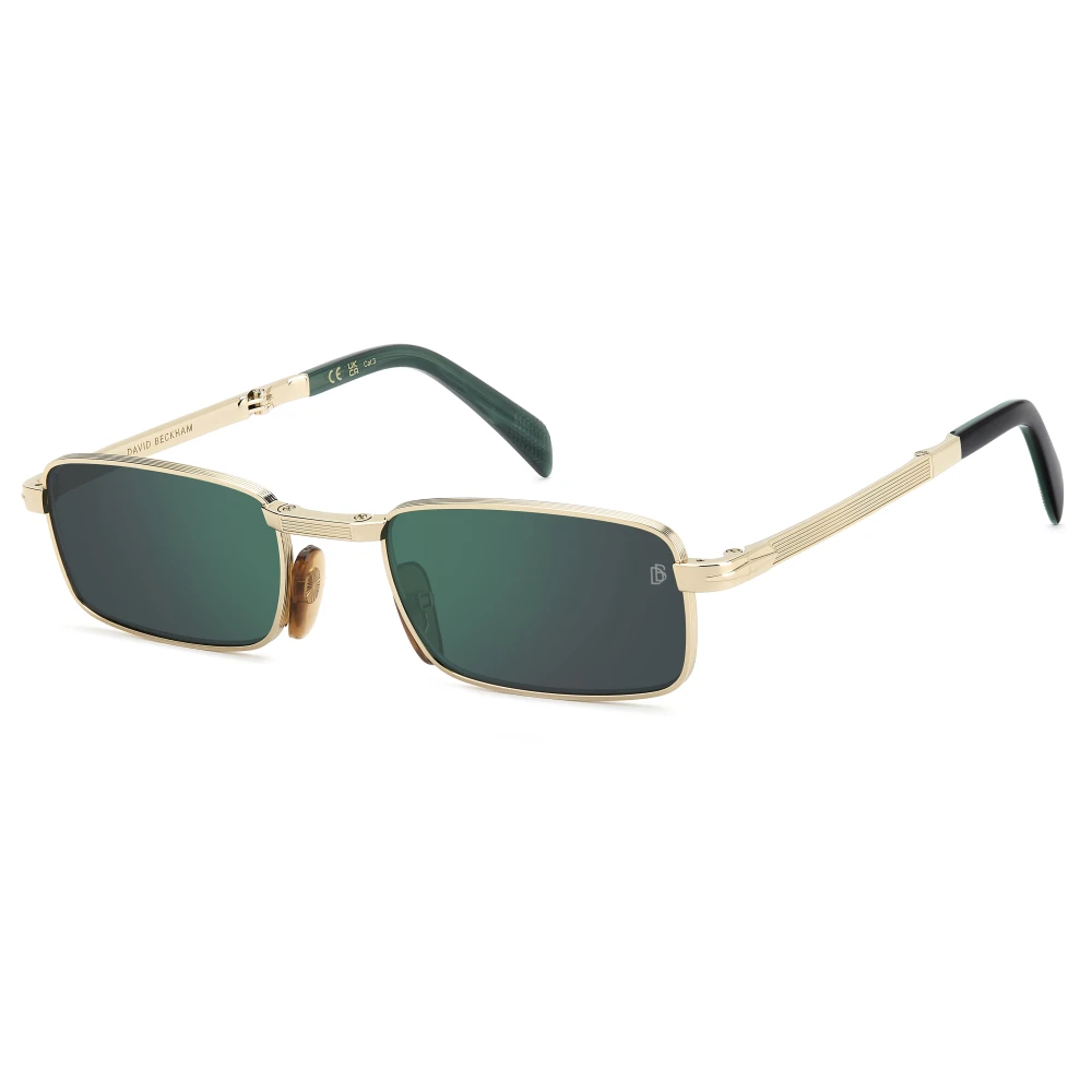Eyewear By David Beckham Men's Yellow Sunglasses, 53 Mm, Gold Green Mirrored Sunglasses