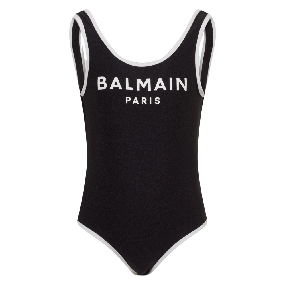 Balmain Girls Black Logo Swimsuit - Kids Swimsuits - 8 Y - Kids