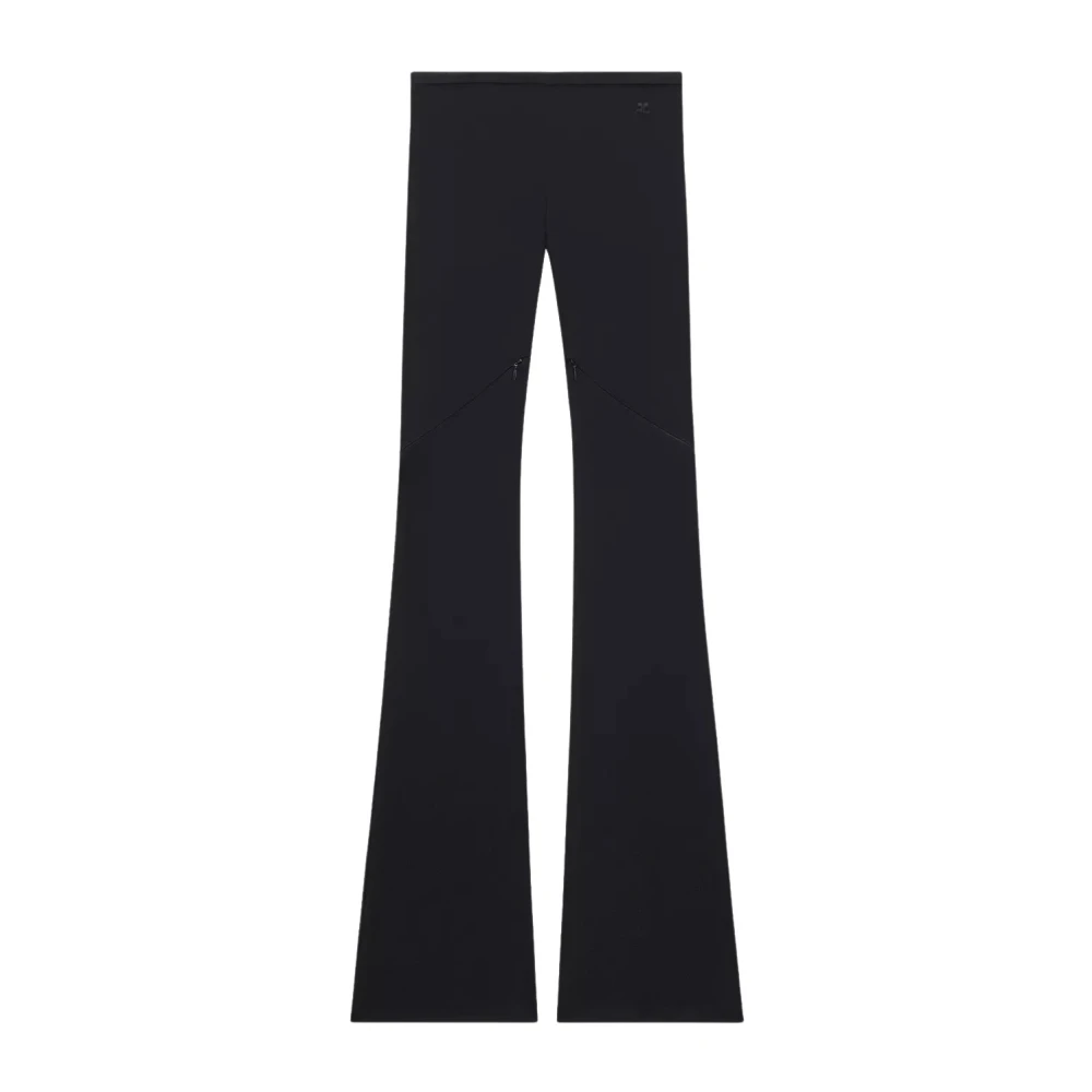 Courrèges Zwarte Ellipse Broek met Stijlvolle Snitten Black Dames