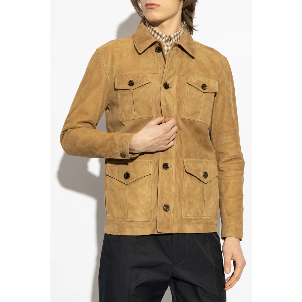 Tom Ford Suède jas Beige Heren