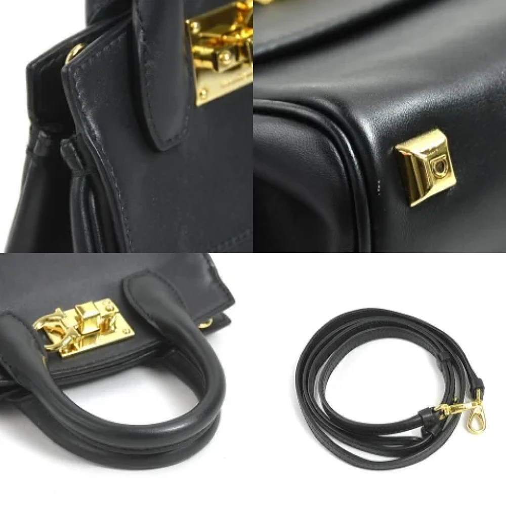 Salvatore Ferragamo Pre-owned Leather handbags Black Dames