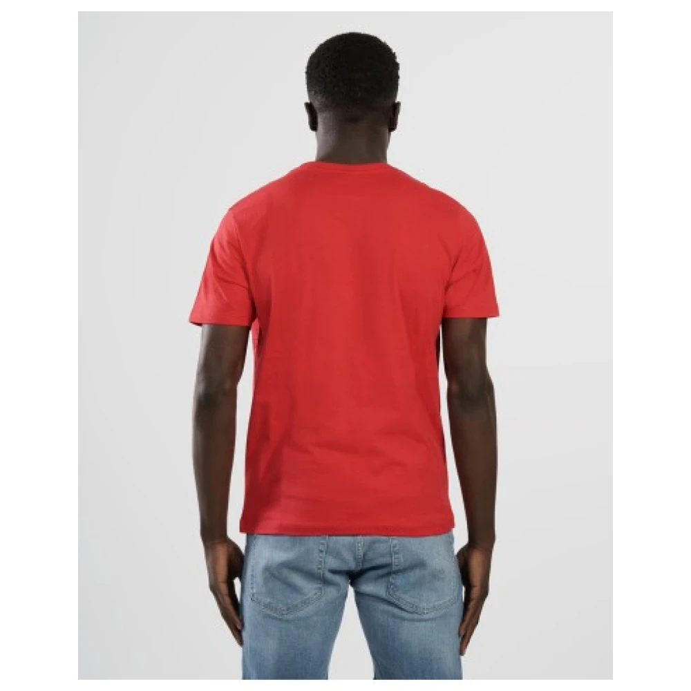 North Sails Organisch T-shirt met ronde hals en korte mouwen Red Heren