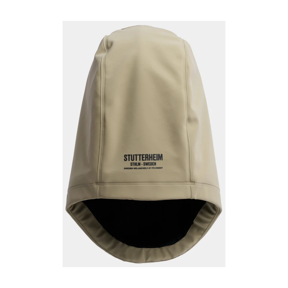Stutterheim Waterdichte Ski Masker met Nep Bont Voering Green Unisex