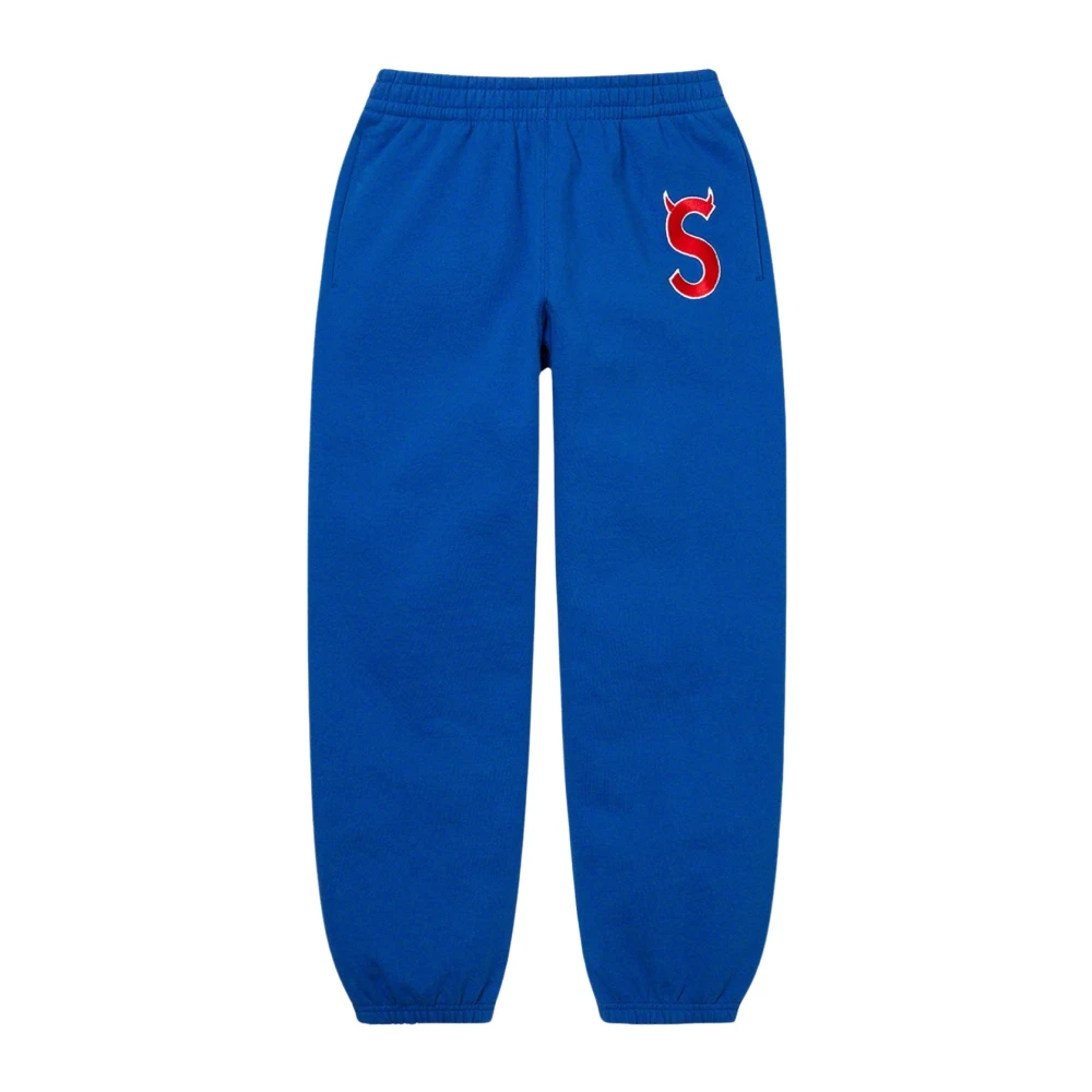 Supreme Beperkte oplage S Logo Sweatpant Fw22 Blue Heren