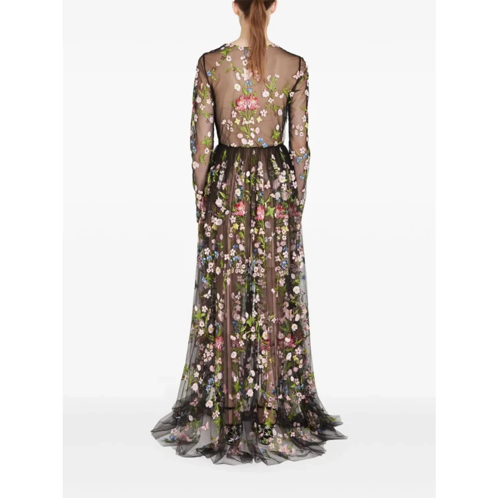 Giambattista Valli Zwart Multi Jurk Lengte 120 cm Multicolor Dames