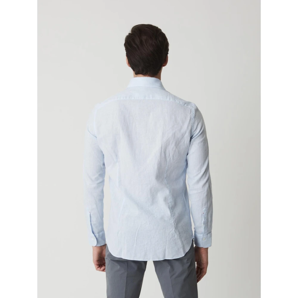 Mazzarelli Casual Shirts Blue Heren