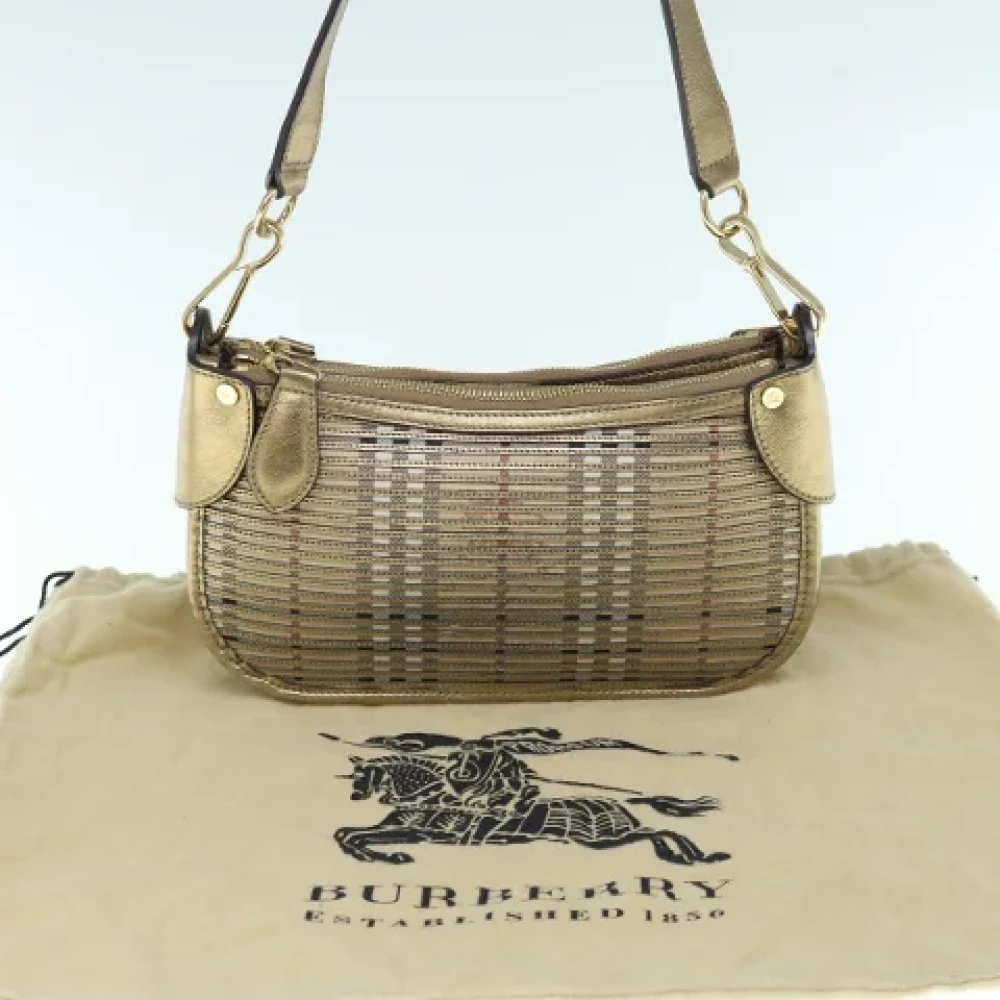Burberry Vintage Pre-owned Leather shoulder-bags Yellow Dames