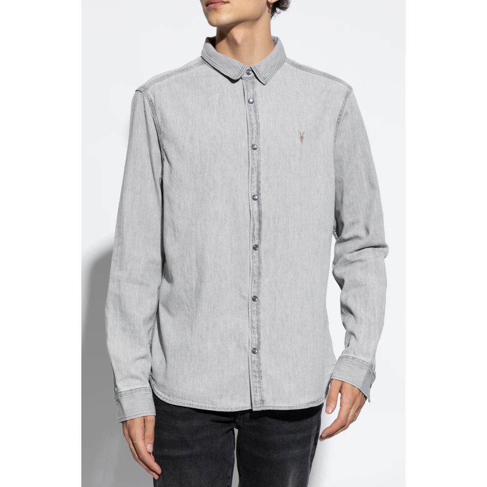 AllSaints Denim shirt Gleason Gray Heren