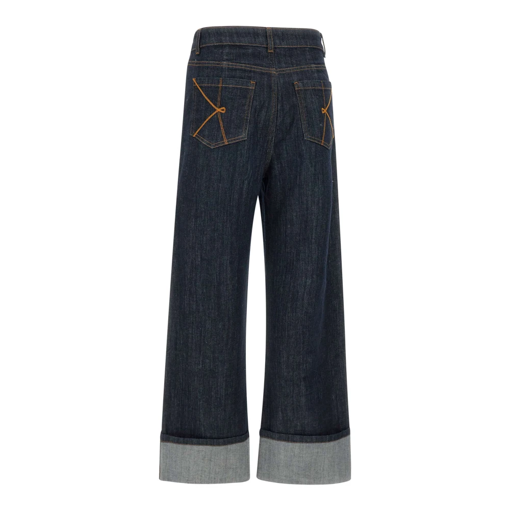 Kaos Donkerblauwe Stretch Denim Jeans Blue Dames