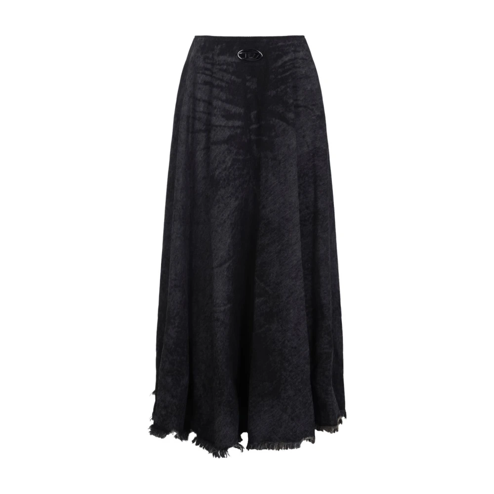 Diesel Women's Black Trapezoidal Skirt Aw25