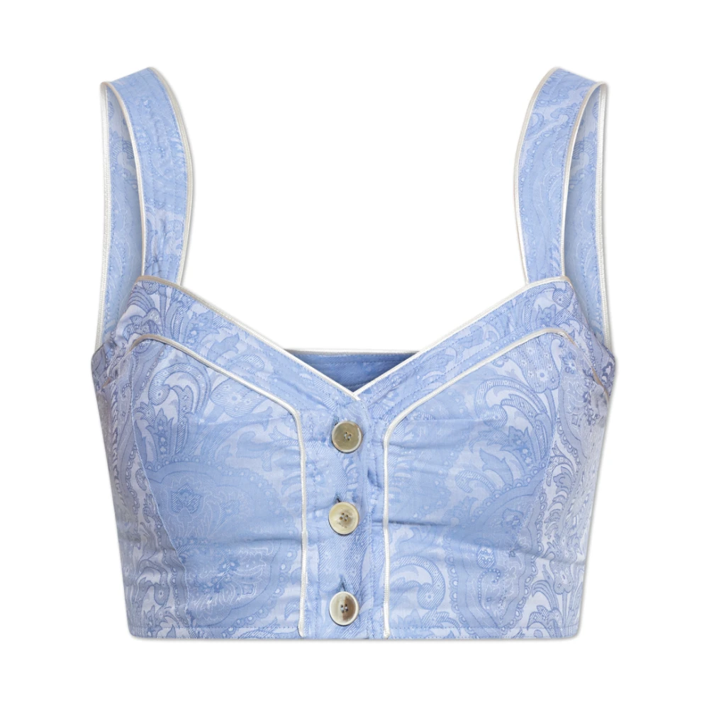 ETRO Korte bandtop Blue Dames