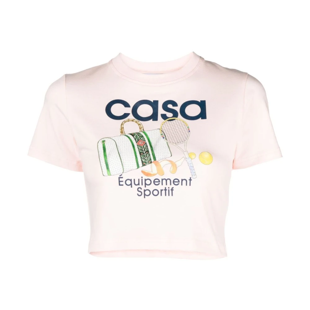 Casablanca Sporty Pink Printed Baby T-shirt Pink Dames