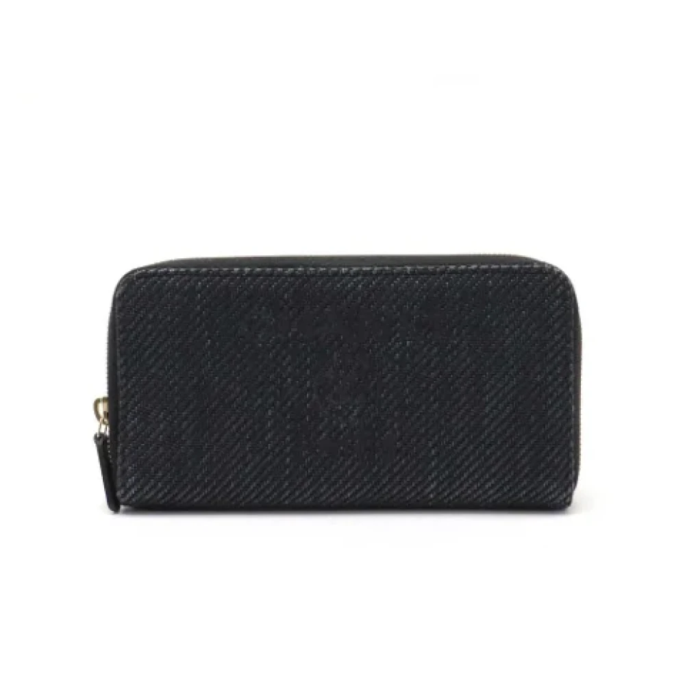 Chanel Vintage Pre-owned Canvas wallets Black Dames