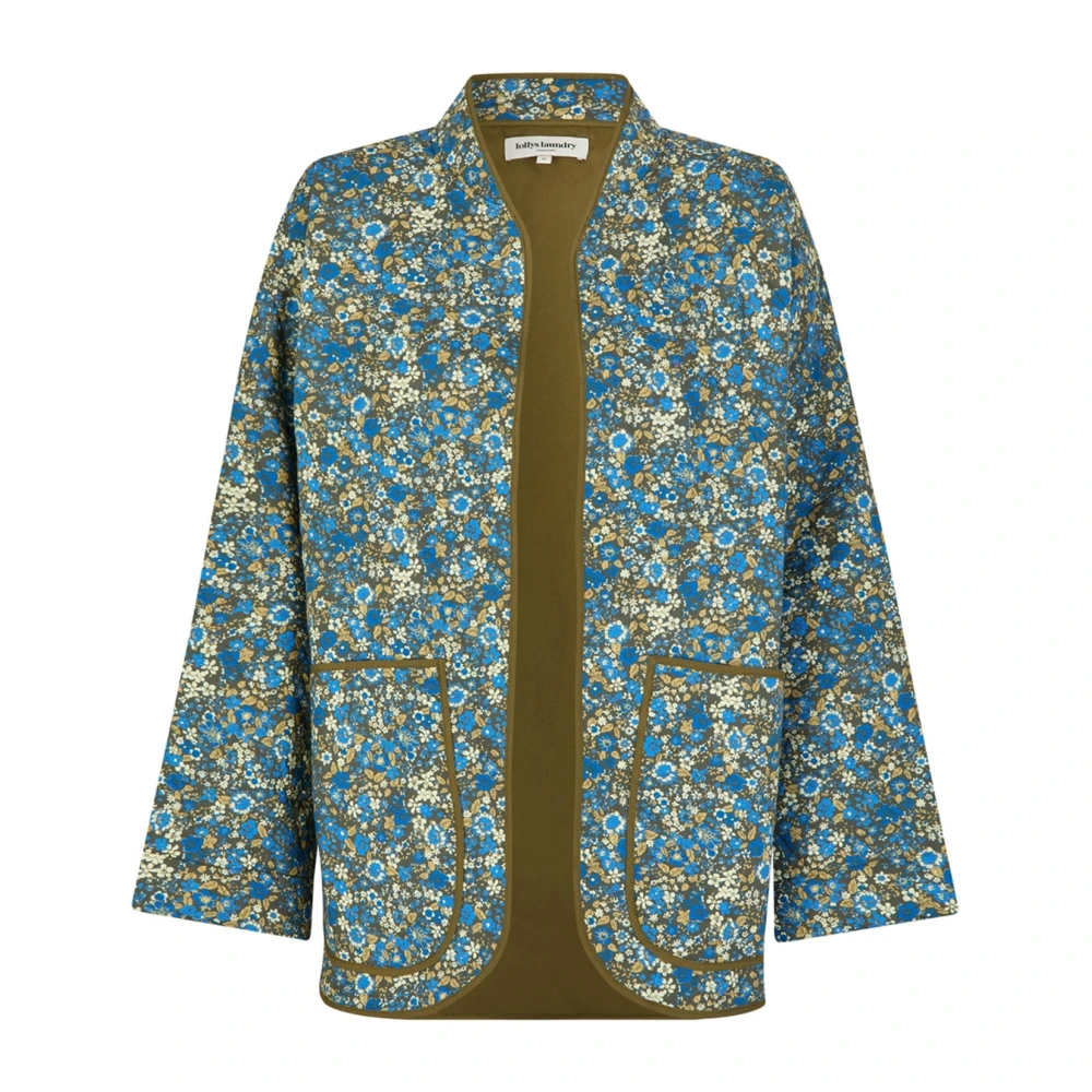 Lollys Laundry Blauwe Gewatteerde Lulull Jas met Zakken Blue Dames