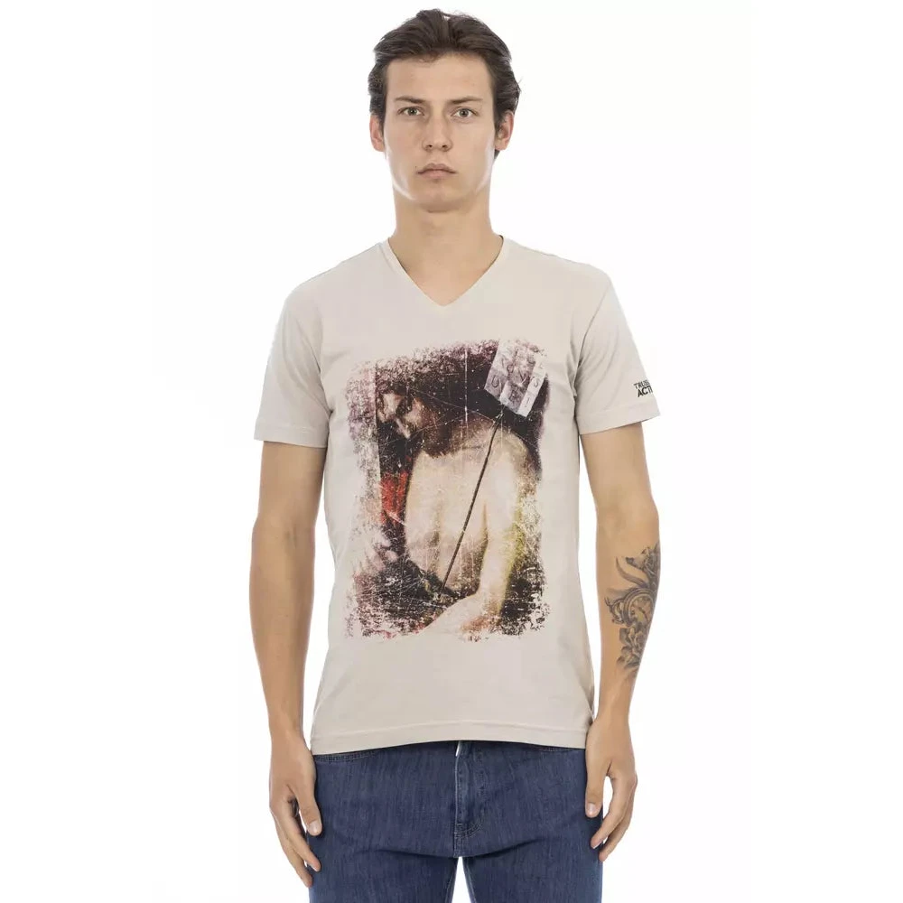Trussardi Uomo Beige - T-Shirt In Cotone - Tops - L