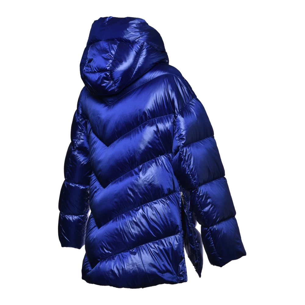 Baldinini Down jacket in blue nylon Blue Dames