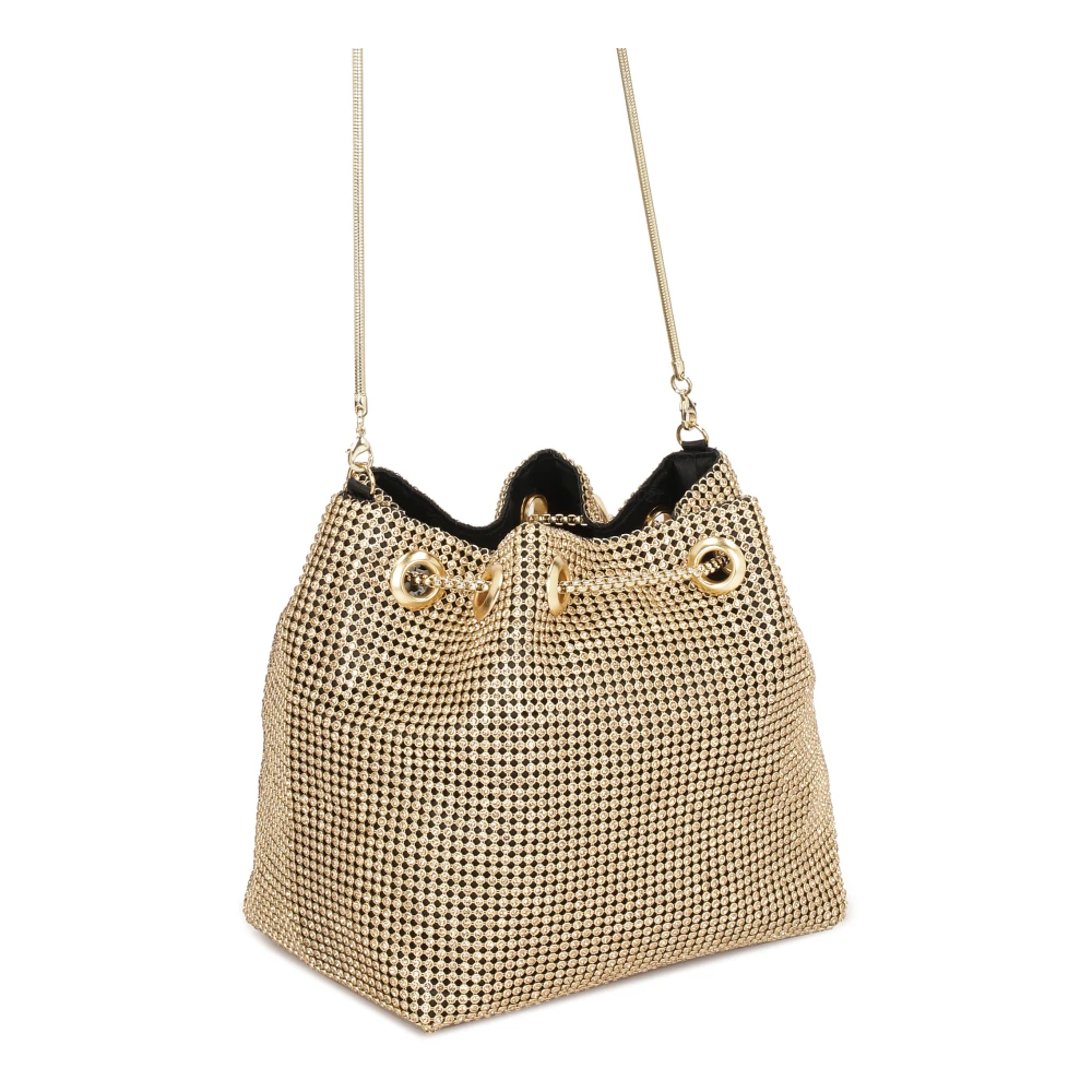 Kazar Gouden glanzende ketting handtas Yellow Dames