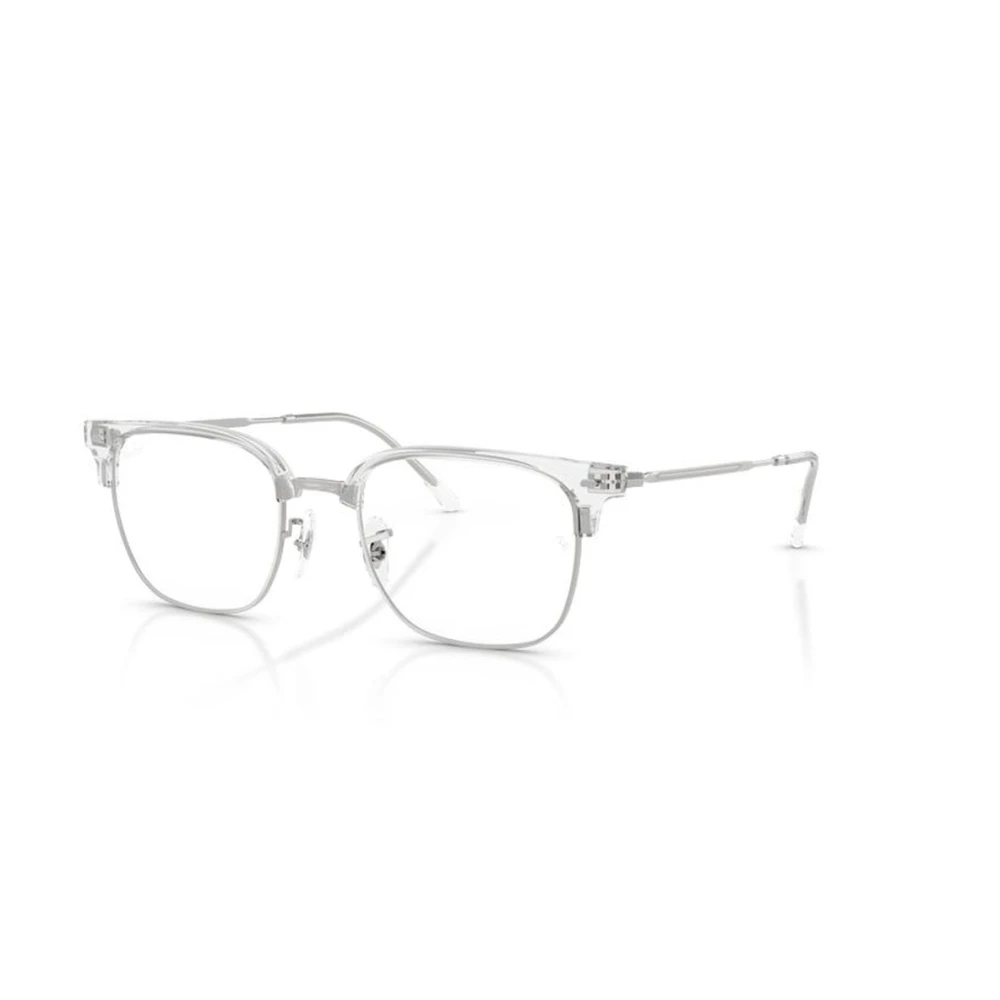 Ray-Ban Eyeglasses New Clubmaster Optics - Silver Frame Clear Lenses Polarized 53-20, RB7216 - Image 4